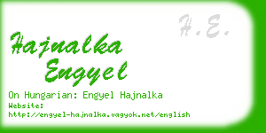 hajnalka engyel business card